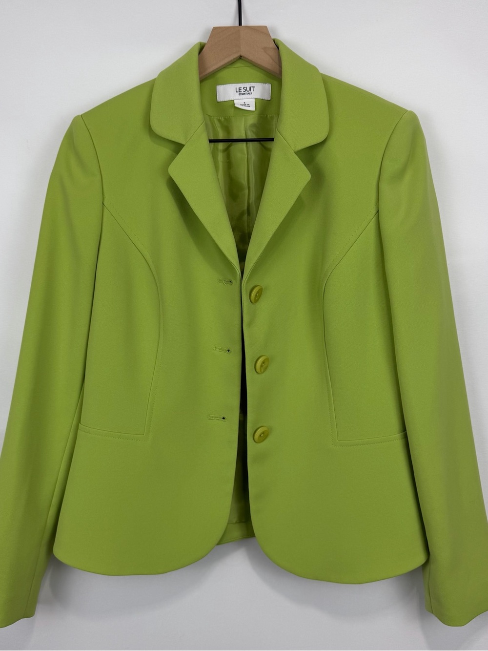 Le Suit Women's Bright Green Blazer